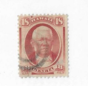 Hawaii Sc #34   18c used with a small tear at bottom VG