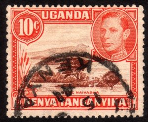 1938, Kenya, Uganda and Tanganyika 10c, Used, Sc 69