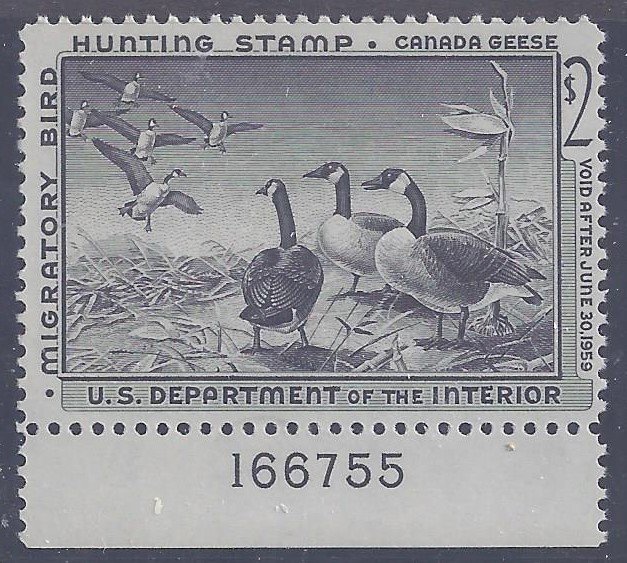 US Scott #RW25 Mint duck stamp NH OG VF with plate #