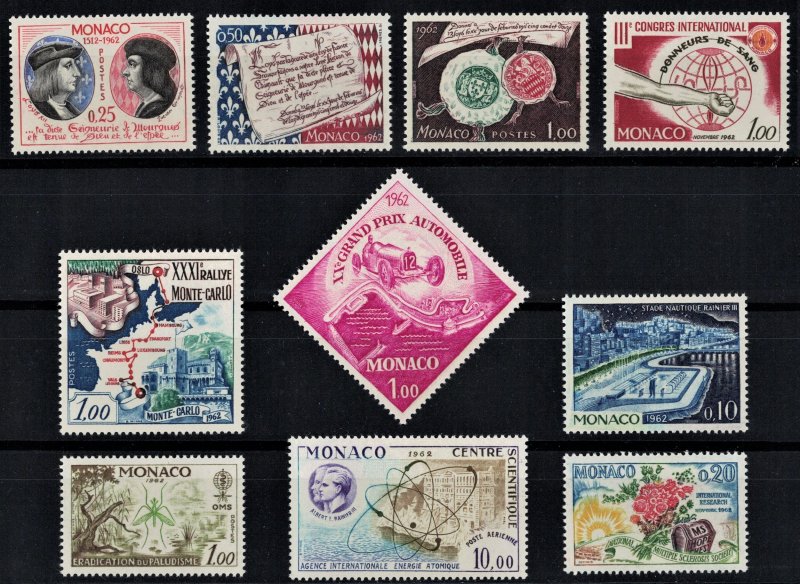 MONACO 1961 - 1962 - complete sets MNH (12 scans)