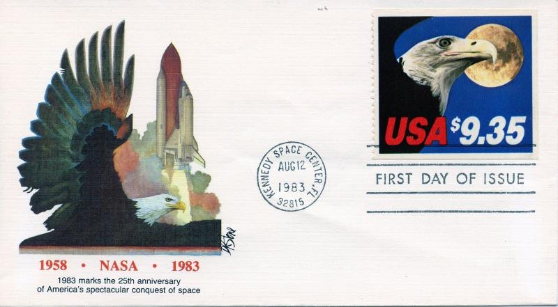 U.S. Scott 1909 Eagle and Moon FDC