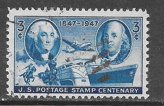 USA 947: 3c Washington and Franklin, Mail-carrying Vehicles, used, F-VF