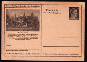 Nazi Germany (Third Reich) 1942 Towns - Bad Sulza Postal Stationary Card Mint