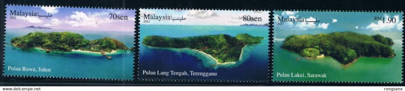 2021 MALAYSIA VIEWS OF ISLAND STAMP 3V