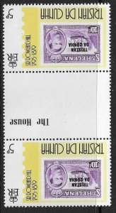 TRISTAN DA CUNHA SG264w 1979 5p SIR ROWLAND HILL WMK TO RIGHT OF CA  GUTTERS MNH