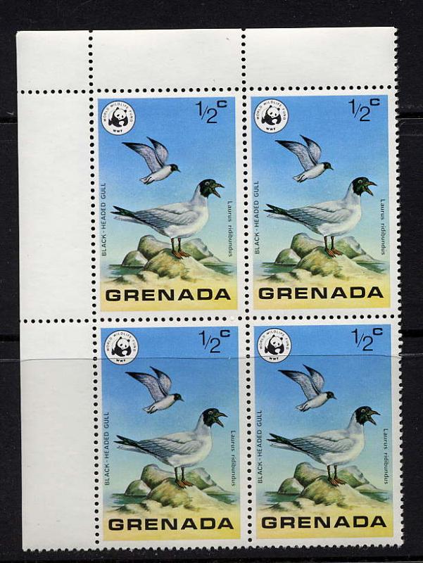 Grenada #849 mint corner block, Birds