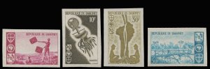 French Colonies, Dahomey #222-225, 1966 Boy Scouts, set of four imperf. trial...