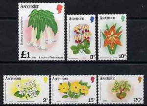 ASCENSION IS. - 1982 - Flowers (with date) - Perf 6v Set - MNH