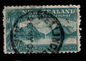 New Zealand Scott 97a Used Milford Sound stamp on vertically laid paper