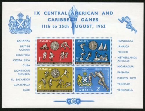 JAMAICA - 1962 - C.A. & Caribbean Games - Perf Min Sheet - Mint Never Hinged