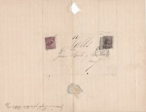 Spain 19th century stamps cover Ref 8388