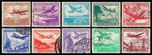 Chile Scott C135-C144 (1950-54) Used/Mint H F-VF Complete Set, CV $5.50 Q