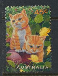 Australia SG 1652 Used  Self adhesive - Pets Cats