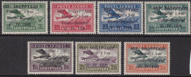 ALBENIA ^^^^^1928 RARER  YT# PA15-19  mint LH  AIRPOSTS set $352.00@ ta 904alb