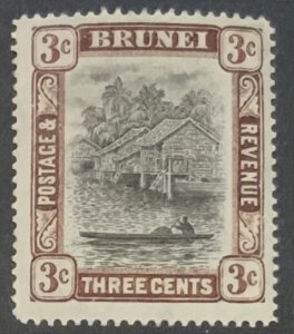 BRUNEI 1907 3 cents  SG25 MOUNTED MINT..CAT £10