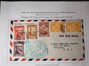 1941 Portuguese Guinea FAM 18 FFC Cover Bolama to Port of Spain Trinidad BWI