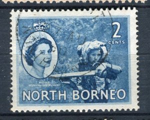 NORTH BORNEO; 1950s early QEII pictorial issue fine used 2c. value