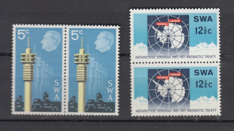 J25926  jlstamps 1971 south west africa set pair  mnh #333-4