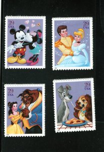4025-4029 Art of Disney, MNH set/4