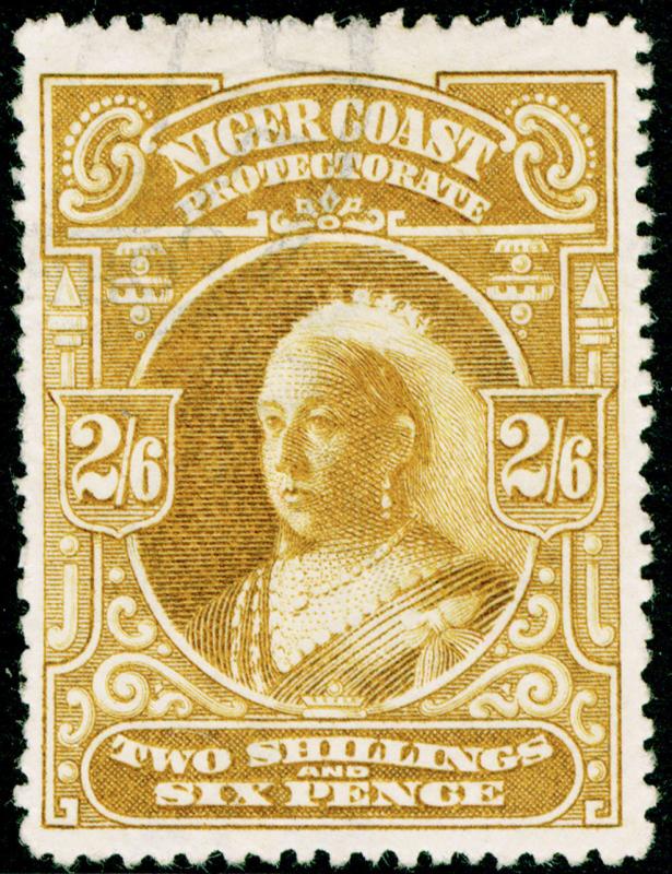 NIGERIA - Niger Coast Protectorate SG73a, 2s 6d olive-bistre FINE USED. Cat £180