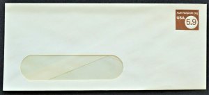 US 1982 Sc. #U591 stamped window envelope mint, good shape with edge toning