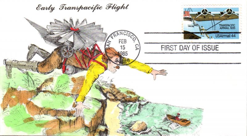 #C115 Transpacific Airmail Karen's FDC