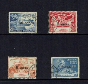 Aden: 1949, 75th Anniversary of the UPU, Fine used set.