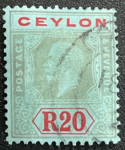 Ceylon #244 Used Single WM 4 Die II King Edward VII L23