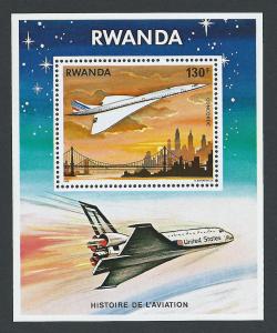 Rwanda #893 NH Aviation History S/S