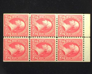 HS&C: Scott #279Bj Fresh and choice booklet pane of 6. Mint VF LH US Stamp