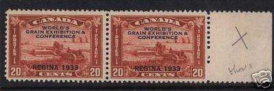 Canada #203i VF/NH Broken X Variety Pair