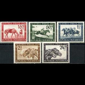 AUSTRIA 1946 - Scott# B179-83 Race Horses Set of 5 NH