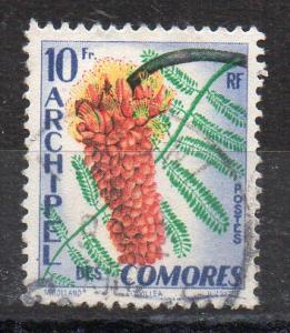 COMOROS - FRENCH COLONY - COLVILLEA - FRUITS - FLOWERS - 1958 - Used -