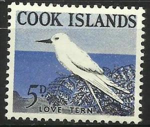 Cook Islands - 1963 Love Tern 5d MH #151