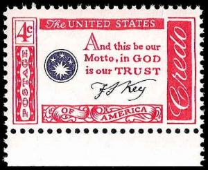 # 1142 MINT NEVER HINGED FRANCIS SCOTT KEY QUOTATION