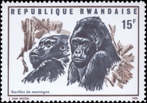 Rwanda 1970 Sc 359-366 Gorillas CV $13