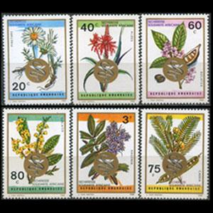 RWANDA 1973 - Scott# 534-9 Flowers Set of 6 LH