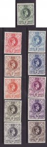 Swaziland-Sc#27-37- id9-unused og NH KGVI set-1938-#30 has a small tone spot so