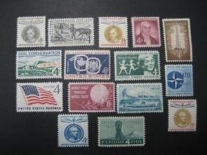 US 1959 Commemorative Year Set with 15 Stamps MNH