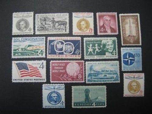 US 1959 Commemorative Year Set with 15 Stamps MNH