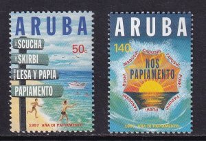 Aruba  #142-143   MNH 1997  Papiamento