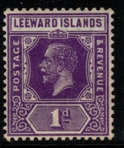 LEEWARD ISLANDS SG61 1922 1d BRIGHT VIOLET MTD MINT