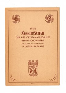Germany 1st Collector Show KDF Berline Schoneberg 1940 Unused Postal Card H10