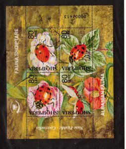 Albania Sc 2747 MNH S/S of 2003 - Ladybugs - INSECTS