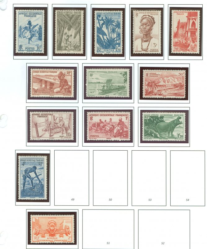 French West Africa #36/48 Unused Single