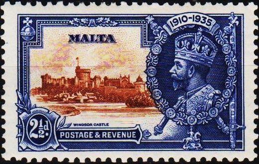 Malta. 1935 2 1/2d S.G.211 Mounted Mint
