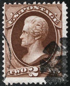 US Sc 146 Red Brown 2¢ Black Duplex Cancel NBNCo