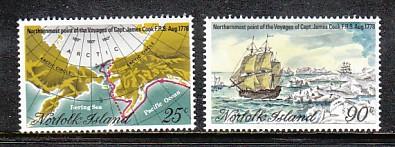 Norfolk Island Captain Cook 235-236 MNH VF  