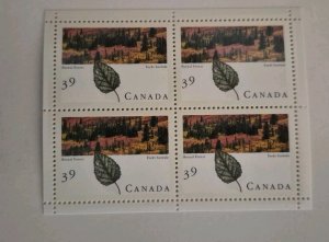 Canada 1990 Majestic Forests Of Canada #1286b Souvenir Mini Pane Of 4 MNH