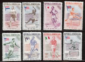 DOMINICAN REPUBLIC Scott 474-8, C97-9 Mint No Gum olympic set